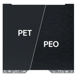 BIQU - Plateau d'impression Série H2D/H2S Bambu - Double face PEO+PET (PEO+PET Double-Sided Spring Steel Sheet) - 355 x 346 mm