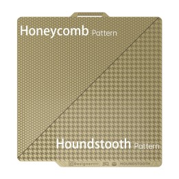 BIQU - Plateau d'impression texturé Dual pour X1/X2/P1/P2/A1 - Nid d'abeille et Pied-de-poule (Honeycomb & Houndstooth Patterns)