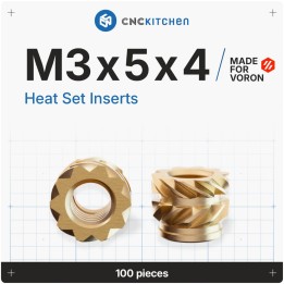 CNC Kitchen - Inserts Filetés M3x5x4 Voron - Lot de 100 pièces