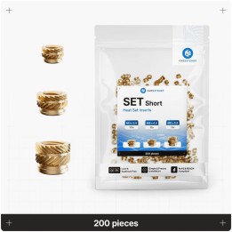 CNC Kitchen - Inserts Filetés Set Court - Lot de 200 pièces