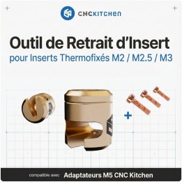 CNC Kitchen - Outil de Retrait d'Insert V2 pour M2, M2,5 et M3 (Insert Removal Tool)