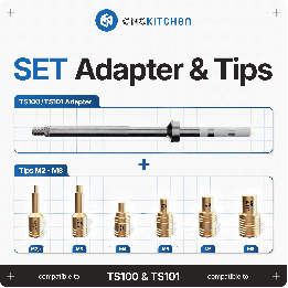 CNC Kitchen - Pannes à Souder + Adaptateur pour TS100 et TS101 - 6 pièces