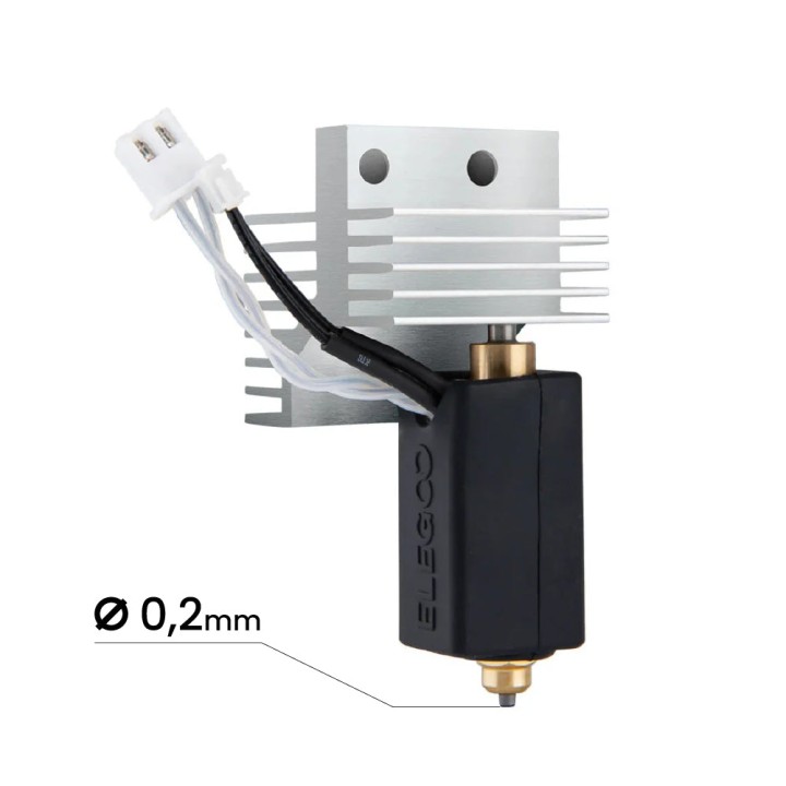 Elegoo - Centauri Carbon - Kit de Hotend Extrudeur Assemblé (Assembled Extruder Hotend Kit) - 0,2 mm