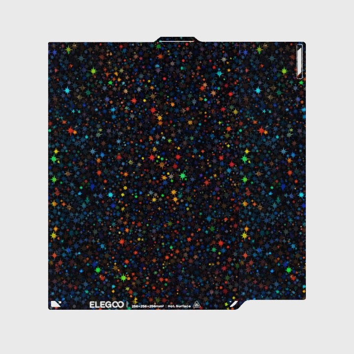 Elegoo - Centauri Carbon - Plateau d'Impression Double Face - Surface Etoilée/PEI Texturé
