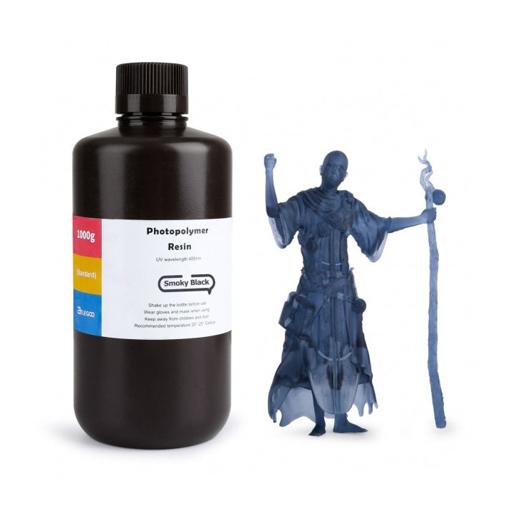 ELEGOO - Résine UV ABS-Like - Noir (Smoky Black) - 1 kg