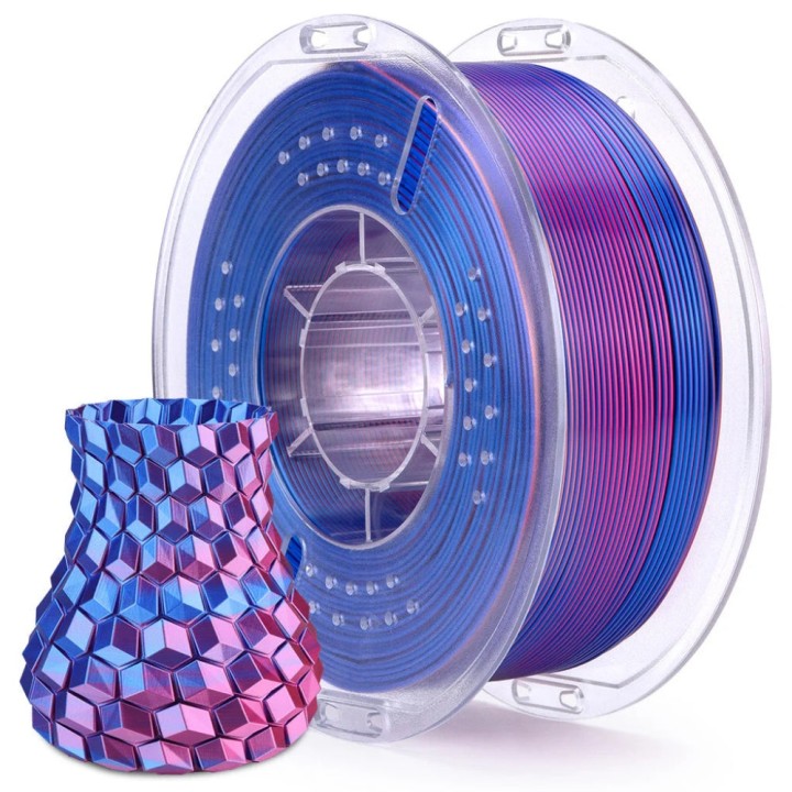 Elegoo - Silk PLA - Bleu Violet (Bluish Purple) - 1,75 mm - 1 kg