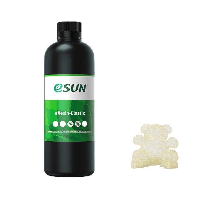 eSun - eLastic - Résine Elastique - Jaune Transparent (Transparent Yellow) - 500 g