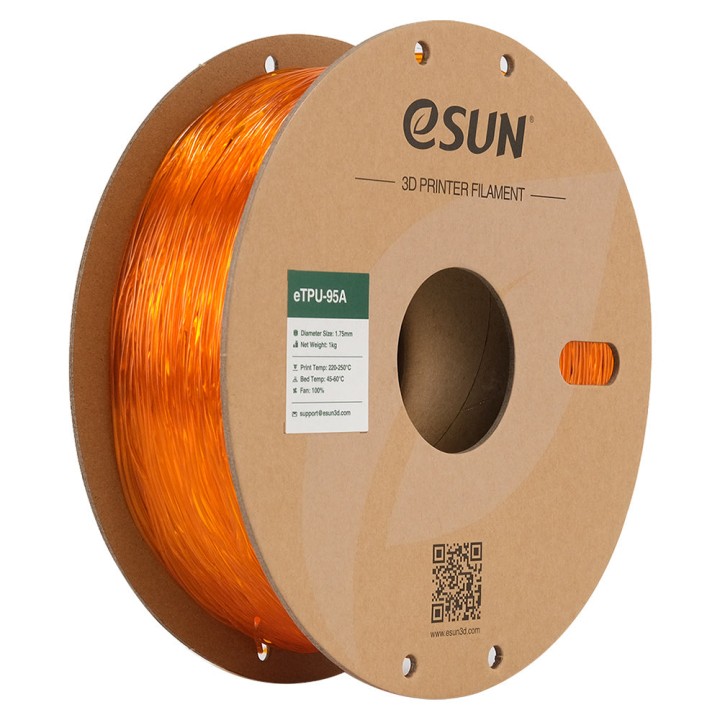eSun - eTPU-95A - Orange Transparent (Transp. Orange) - 1,75 mm - 1 kg