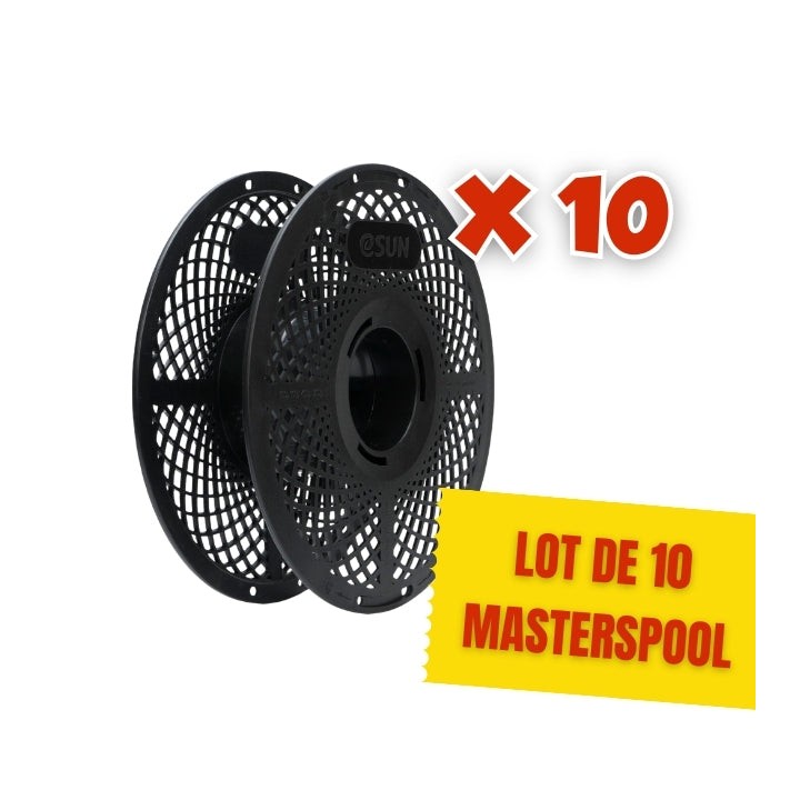 eSun - Lot de 10 eSpool+ 2.0 Noire - MasterSpool Bobine Réutilisable (Reusable Spool) ♻️ Consignées