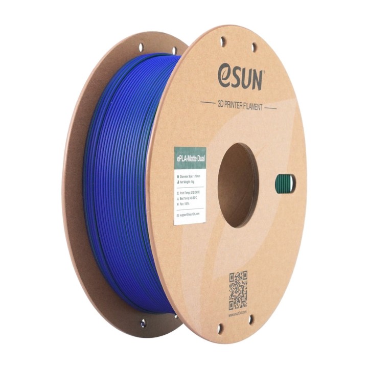 eSun - PLA Matte - Dual colors - Vert Bleu (Green Blue) - 1,75 mm - 1 kg