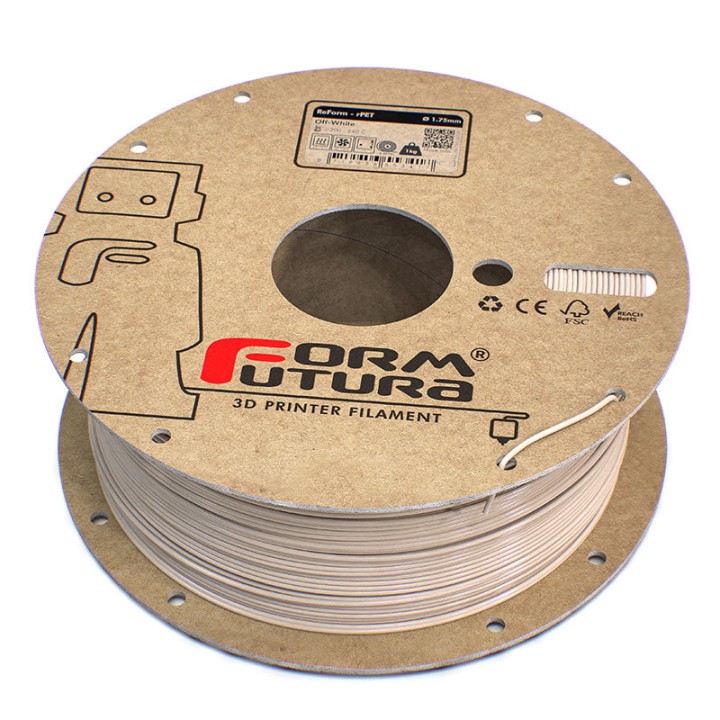 FormFutura - ReForm rPET (PETg recycled) - Blanc Crème (Cream-White) - 1.75 mm - 1 kg