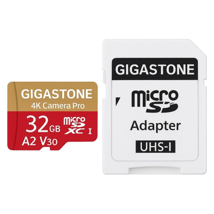 Gigastone - Carte microSD 32 Go SDHC 4K Caméra Pro avec adaptateur SD -  A2 U3 V30