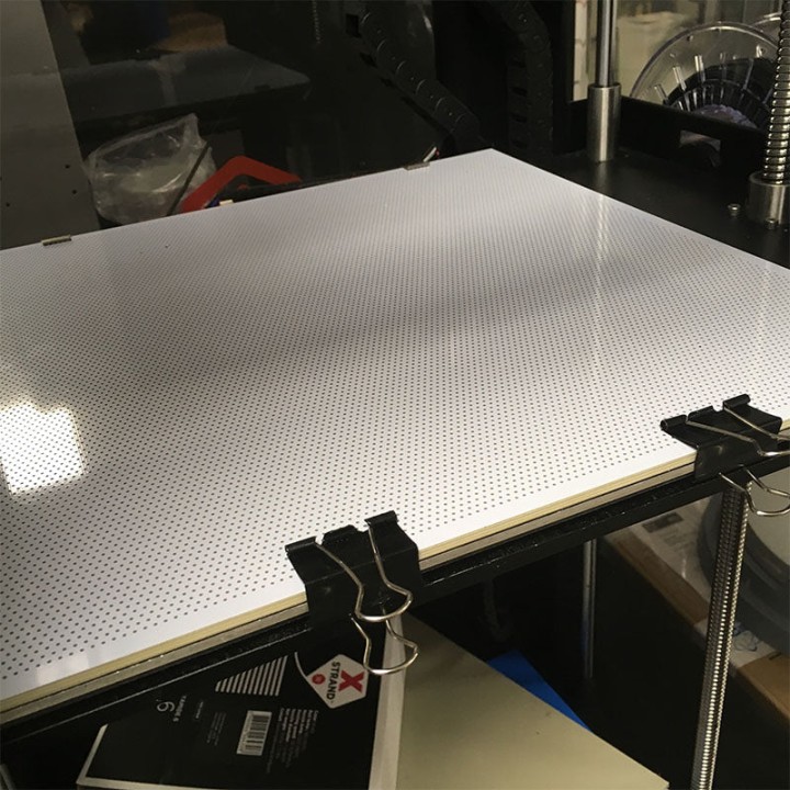 Improve3D - Raise3D - Série N/Pro2 - Plateau Perforé V2 Compatible - 340 x 330 mm