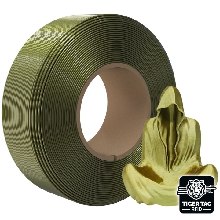 Jamg He - PLA Silk - Bronze - 1,75 mm - 1 kg - Refill avec RFID TigerTag
