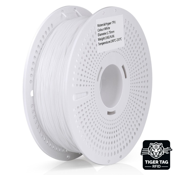 Landu - Hyper TPU (95A) - Blanc (White) - 1,75 mm - 1 kg avec RFID TigerTag