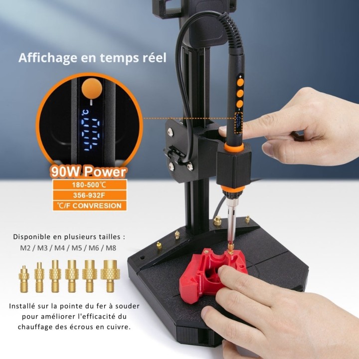 Mintion - Set d'Insertion Thermique Pour Impression 3D (Nutopress Heat Set Insert Tool) for CNC Kitc