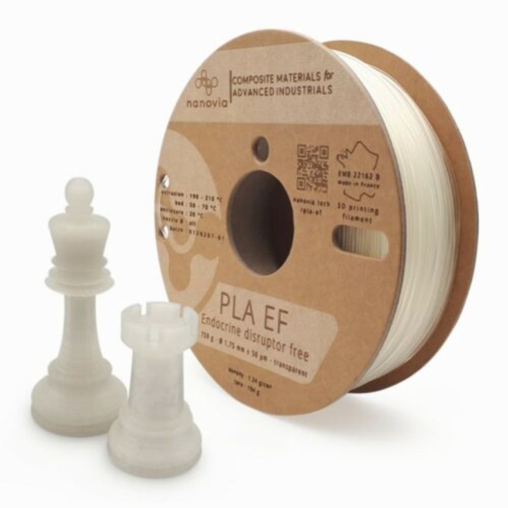 Nanovia - PLA EF 3D850 (SPE et Contact Alimentaire) - Natif (Native) - 1,75 mm - 750 g