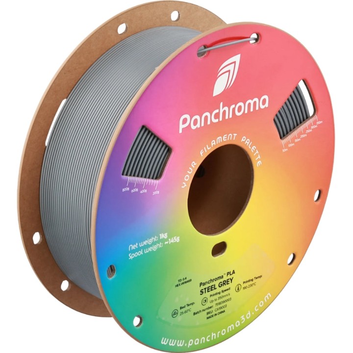Panchroma Basic PLA - Gris Acier (Steel Grey) - 1,75 mm - 1 kg