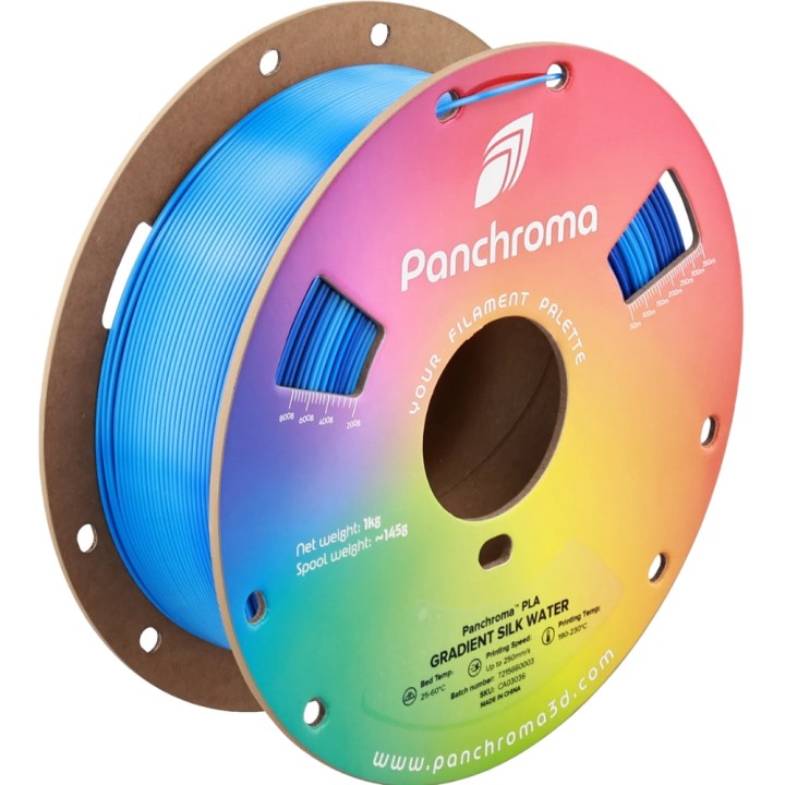 Panchroma PLA Dégradé - Soie Eau (Gradient Silk Water) - 1,75 mm - 1 kg