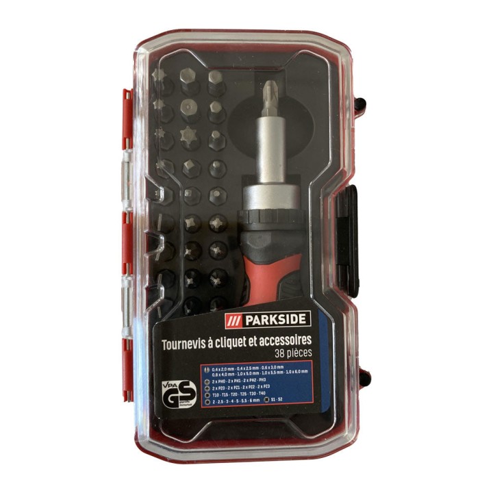ParkSide - Tournevis à cliquet et accessoires (38 pièces)