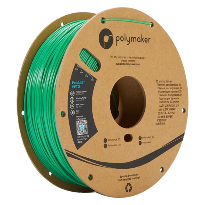 Polymaker - PolyLite PETG - Vert (Green) - 1,75 mm - 1 kg