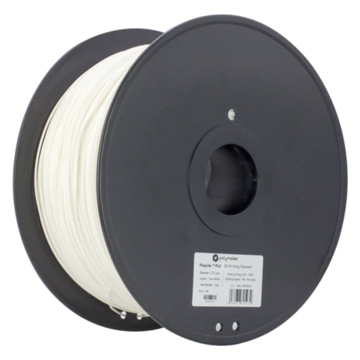 Polymaker - PolyLite PLA - Blanc (White) - 1,75 mm - 3 kg