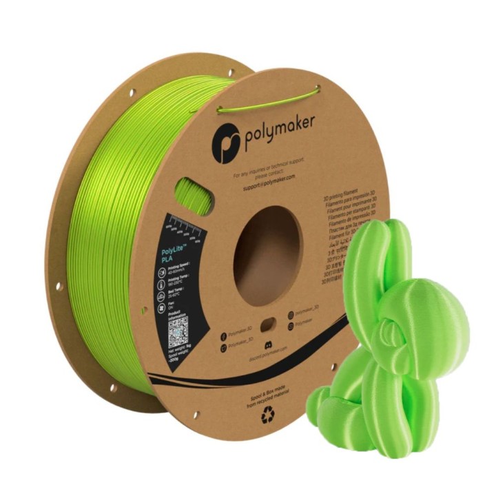 Polymaker - PolyLite Silk PLA - Vert Lime (Lime Green) - 1,75 mm - 1 kg