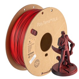 Polymaker - PolyTerra Dual PLA - Shadow Red - Rouge/Noir (Red/Black) - 1,75 mm - 1 kg