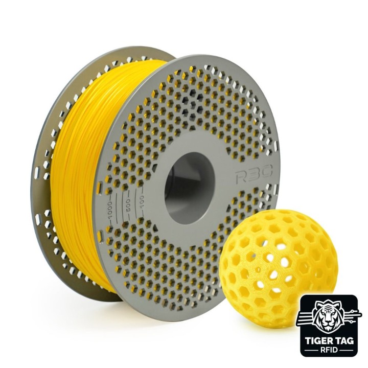 R3D - PEBA 90A - Jaune Vif (Bright Yellow) - 1,75 mm - 1 kg avec RFID TigerTag