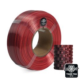 R3D - Silk Dual Color - Noir & Rouge (Black-Red) - 1,75 mm - 1 kg Refill avec RFID TigerTag