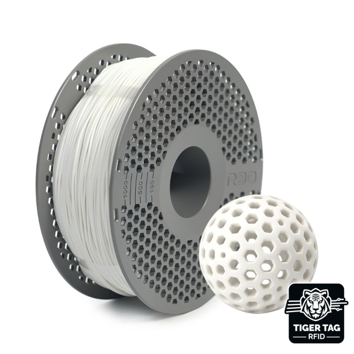 R3D - TPU Matte (90A) - Blanc (White) - 1,75 mm - 1 kg avec RFID TigerTag