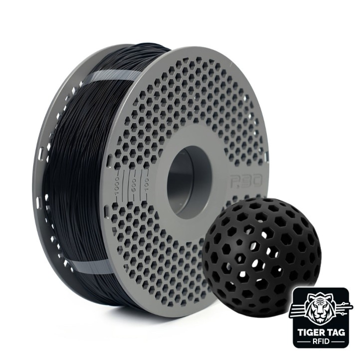 R3D - TPU Matte (90A) - Noir (Black) - 1,75 mm - 1 kg avec RFID TigerTag