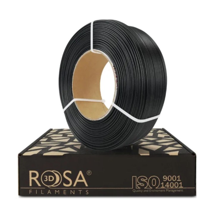 Rosa3D - PCTG+10GF Glass Fiber - Noir (Black) - 1,75 mm - 1 kg Refill