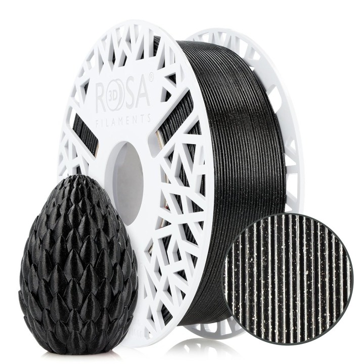 Rosa3D - PETG Galaxy HS - Noir (Black) - 1,75 mm - 1 kg