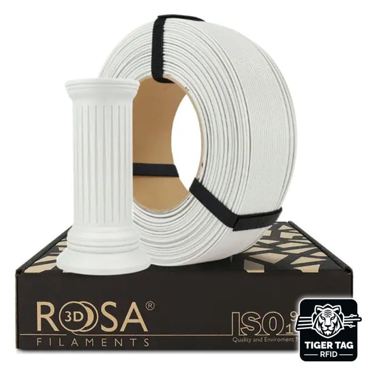 Rosa3D - PETG Standard HS - Gris Clair (Light Gray) - 1,75 mm - 1 kg Refill avec RFID TigerTag