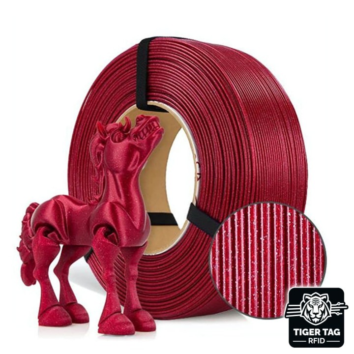 Rosa3D - PLA Galaxy - Rouge Bordeaux (Red Wine) - 1,75 mm - 1 kg Refill avec RFID TigerTag