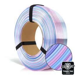 Rosa3D - PLA Rainbow - Arc-en-ciel Bonbon (Multicolour Silk Candy) - 1,75 mm - 1 kg Refill avec RFID TigerTag