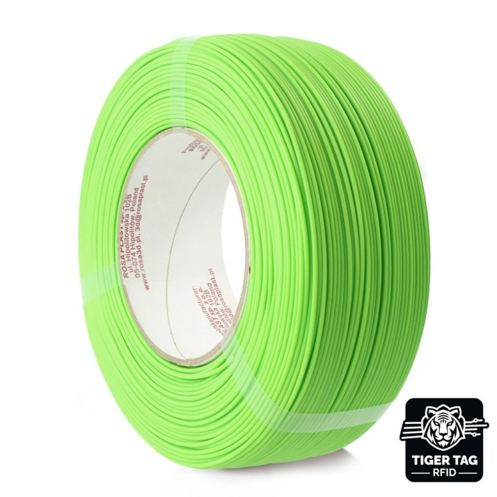 Rosa3D - PLA Starter - Vert Citron (Lime Green) - 1,75 mm - 1 kg Refill avec RFID TigerTag