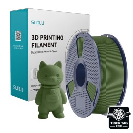 Sunlu - PLA Matte - Vert Olive (Olive Green) - 1,75 mm - 1 kg avec RFID TigerTag