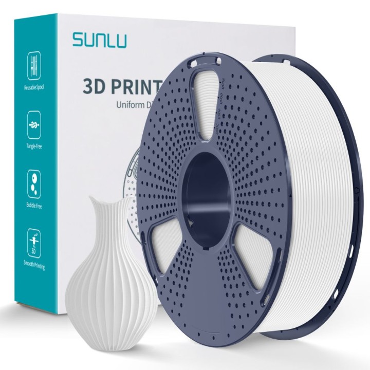 Sunlu - PLA+ - Blanc (White) - 1,75 mm - 1 kg