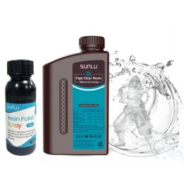 Sunlu - Résine Haute transparence + Vernis (High Clear Resin+ Resin Polish) - 1kg