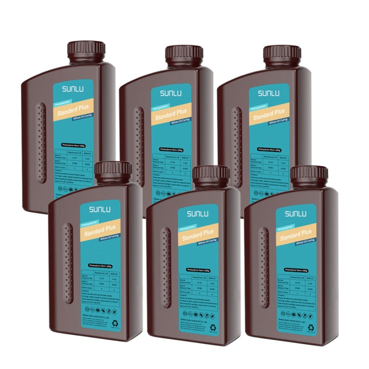 Sunlu - Résine Standard Plus - Transparent (Clear) - 1 kg - Lot de 6