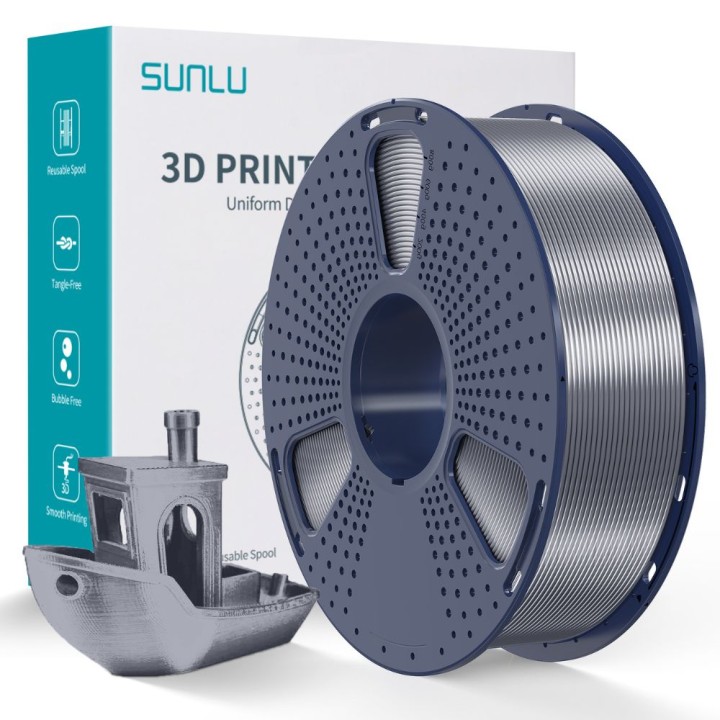 Sunlu - Silk PLA+ - Gris (Grey) - 1,75 mm - 1 kg