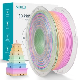 Sunlu - Silk PLA+ - Sorbet Bubblegum (Rainbow 04) - 1,75 mm - 1 kg