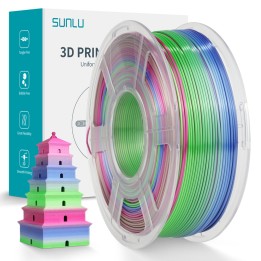 Sunlu - Silk PLA+ - Sorbet Pastèque (Rainbow 06) - 1,75 mm - 1 kg