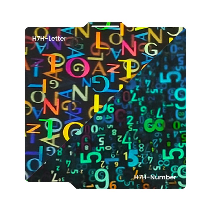 Ziflex - Plateau d'Impression pour Bambu Lab Séries X1/X2/P1/P2/A1 - H7H Letter & H7H Number - 257 x 25