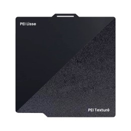 Ziflex - Plateau d'Impression pour Bambu Lab Séries X1/X2/P1/P2/A1 - PEI Smooth & PEI Textured - Noir - 257 x 257 mm