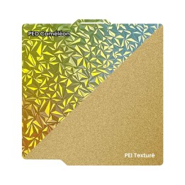 Ziflex - Plateau d'Impression pour Bambu Lab Séries X1/X2/P1/P2/A1 - PEO Cameleon & PEI Textured - 257 x 257 mm