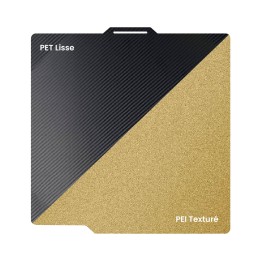 Ziflex - Plateau d'Impression pour Bambu Lab Séries X1/X2/P1/P2/A1 - PET & PEI Textured - 257 x 257 mm