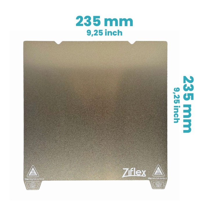 Ziflex - Plateau Flexible PEI 235 x 235 mm Textured Encoche - Creality S1 Pro & K1